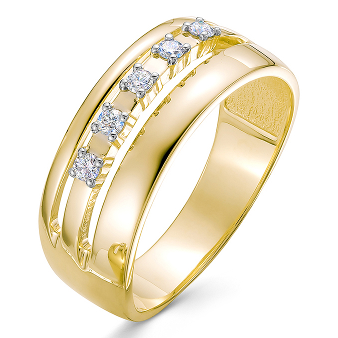 Кольцо, золото, бриллиант, 3905-11002